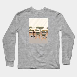 Paris Cafe Chairs, France Long Sleeve T-Shirt